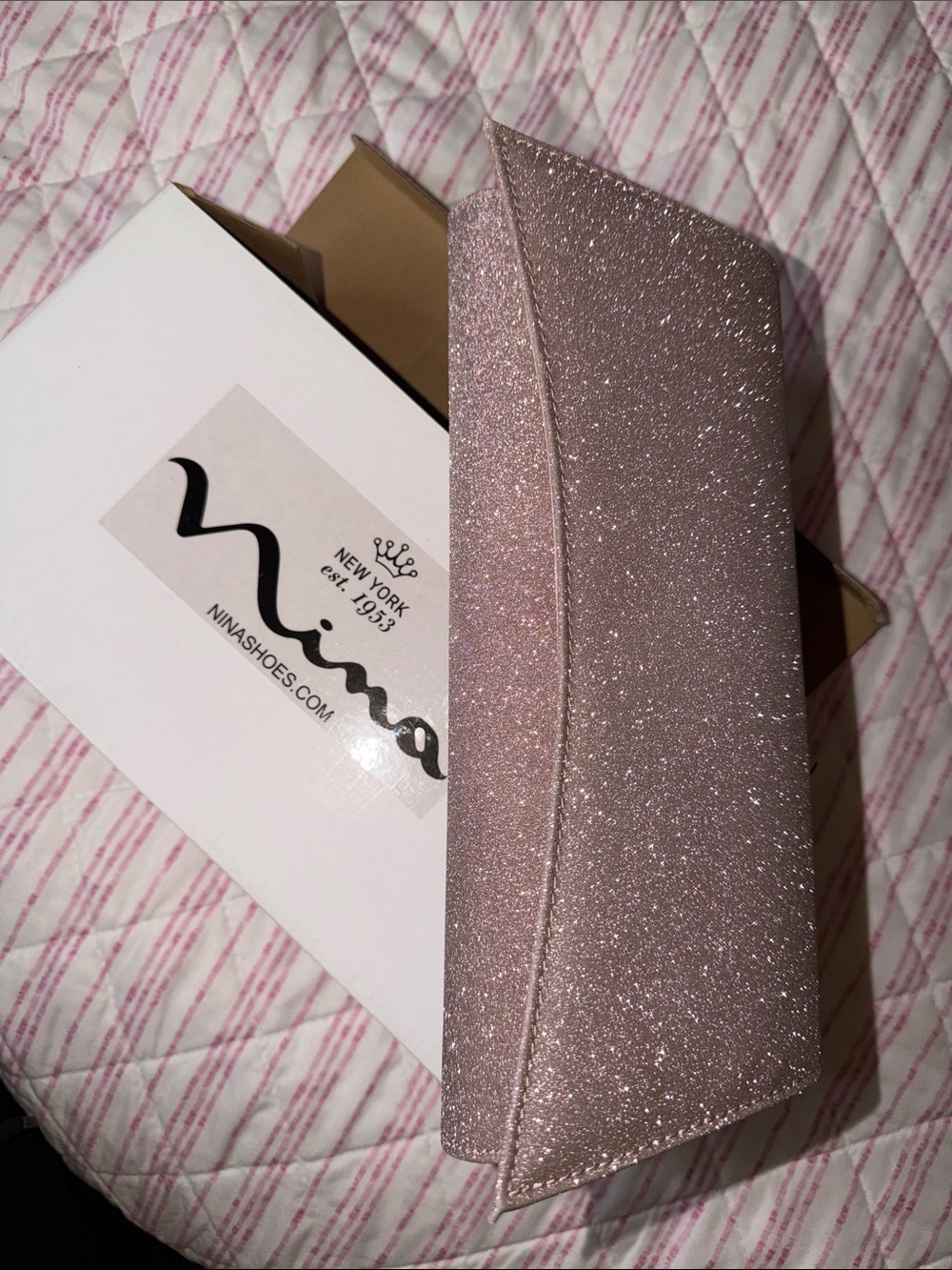 Icy Pink/Rose Gold Clutch